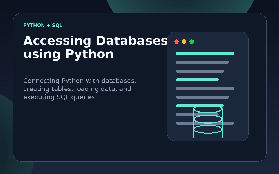 Accessing Databases using Python